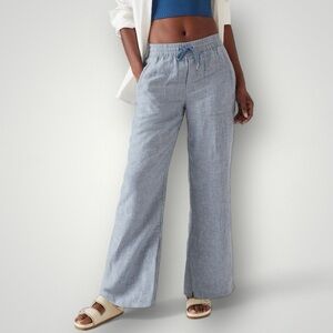 NWOT Athleta Linen Retreat Wide Leg Pant